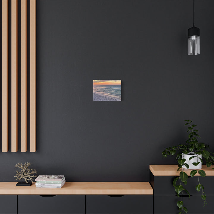 Sunset Beach Matte Stretched Canvas Wall Art