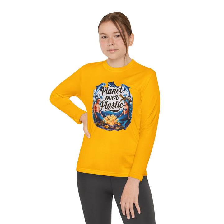 Youth Long Sleeve Competitor Tee - Planet Over Plastic