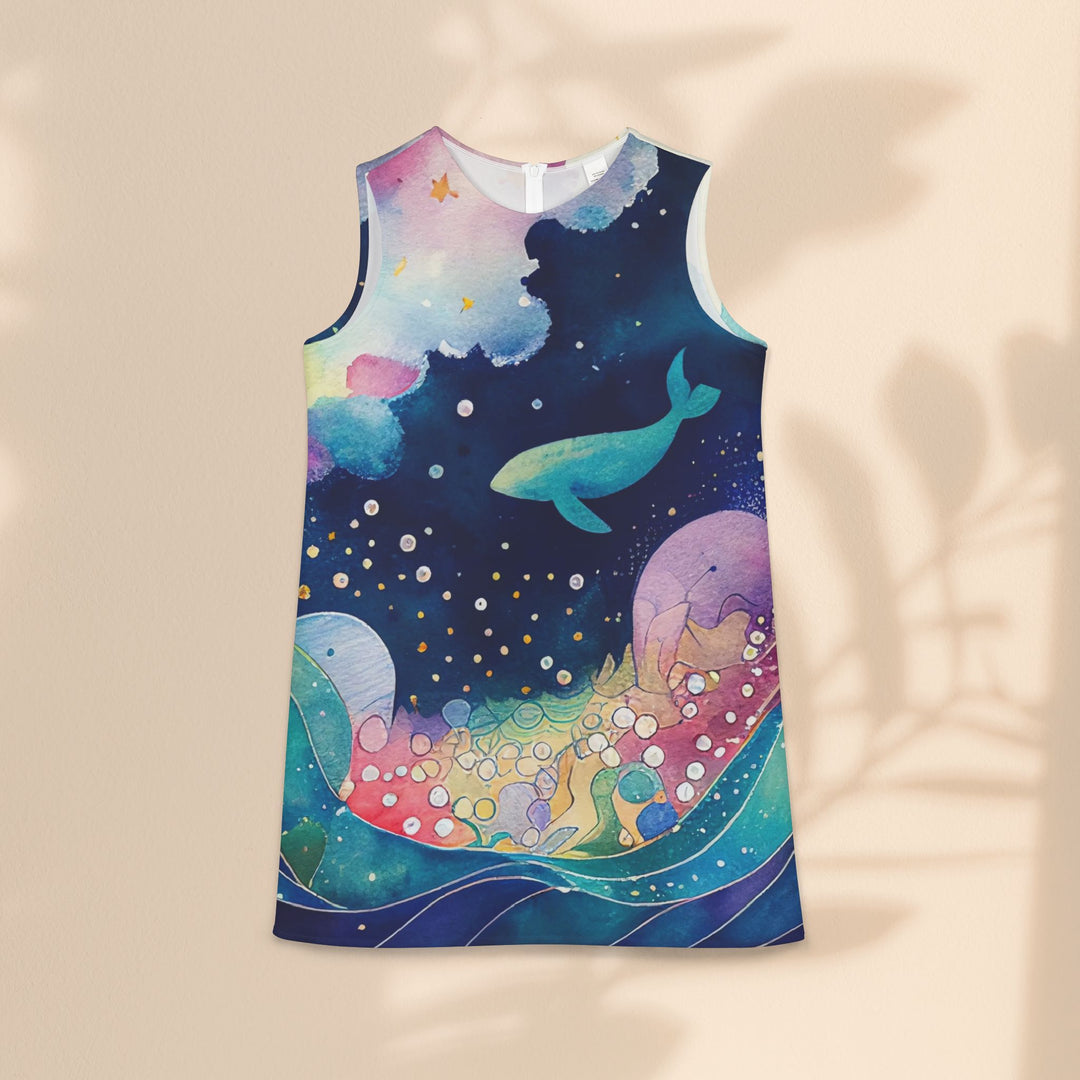 A-line Sleeveless Dress (AOP) - Under The Sea