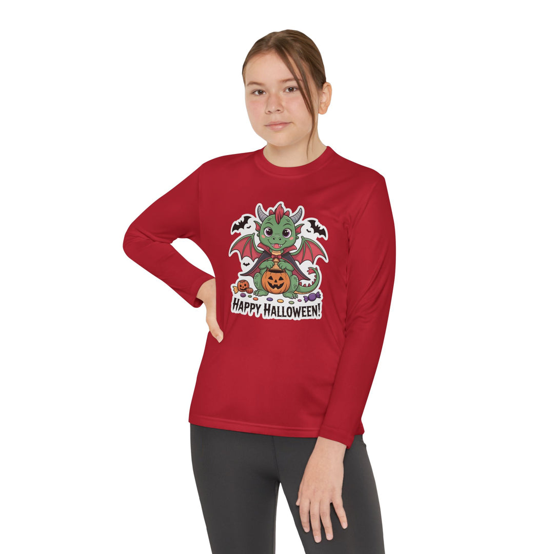 Halloween Youth Long Sleeve Tee, Cozy Tee for Kids, Spooky Costume Alternative, Perfect for Halloween Parties, Trick-Or-Treating