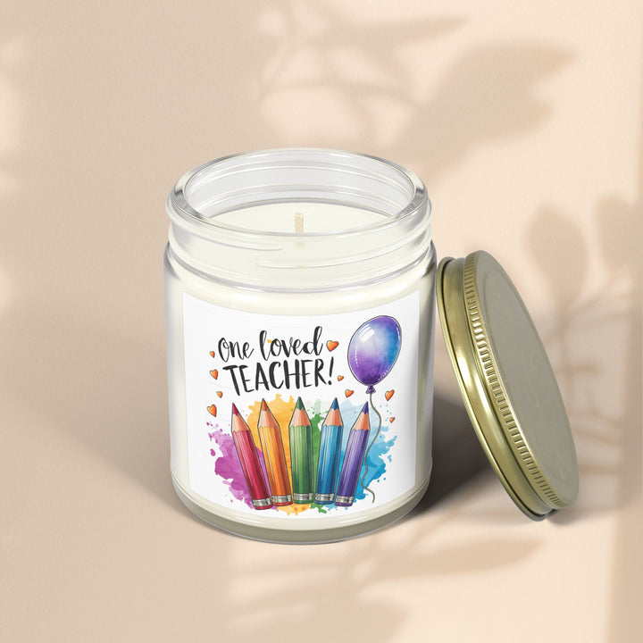 Scented Coconut Apricot Candles (4oz, 9oz) - One Loved Teacher