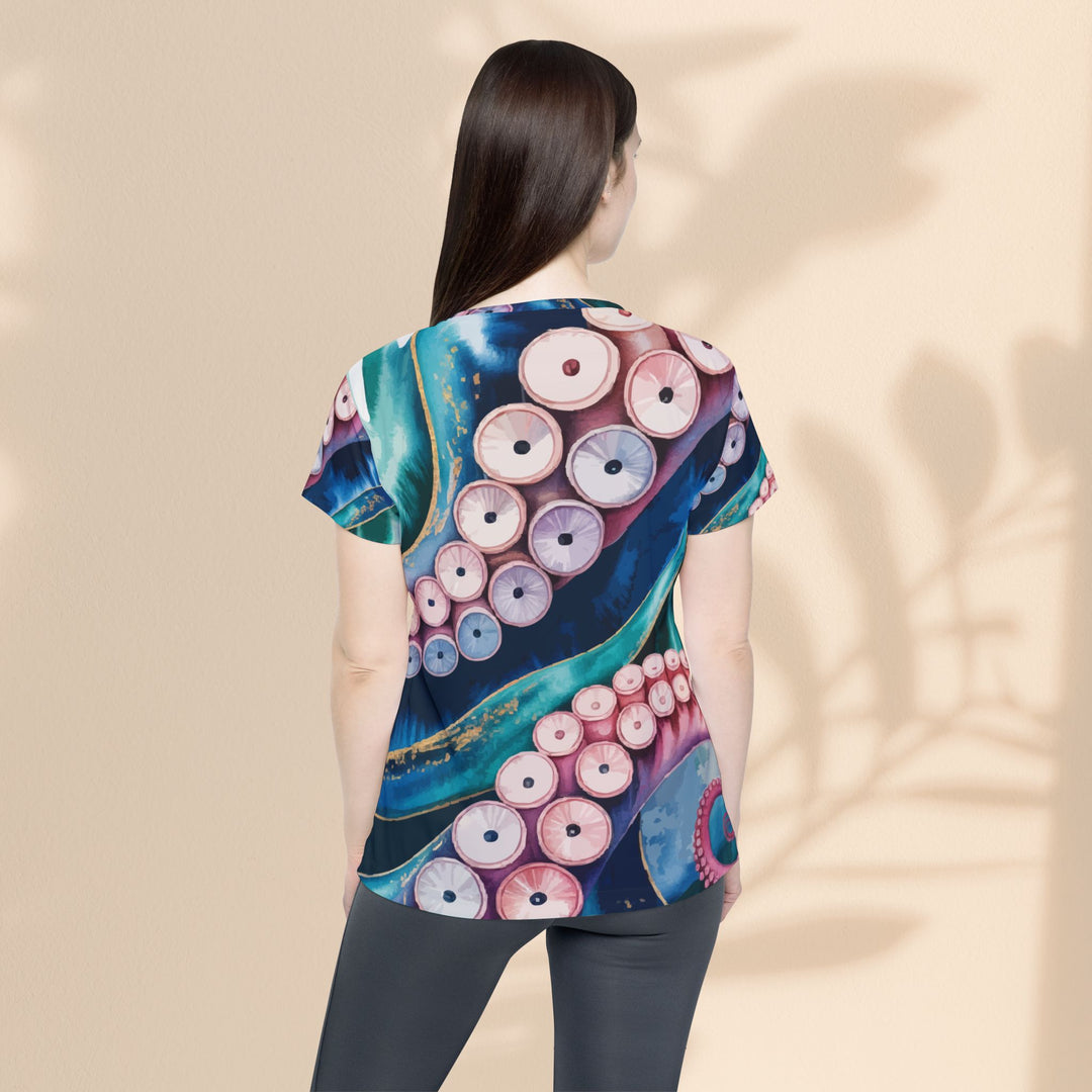 Octopus Tentacle Women's Sports Jersey — All-Over Print Marine Art Top