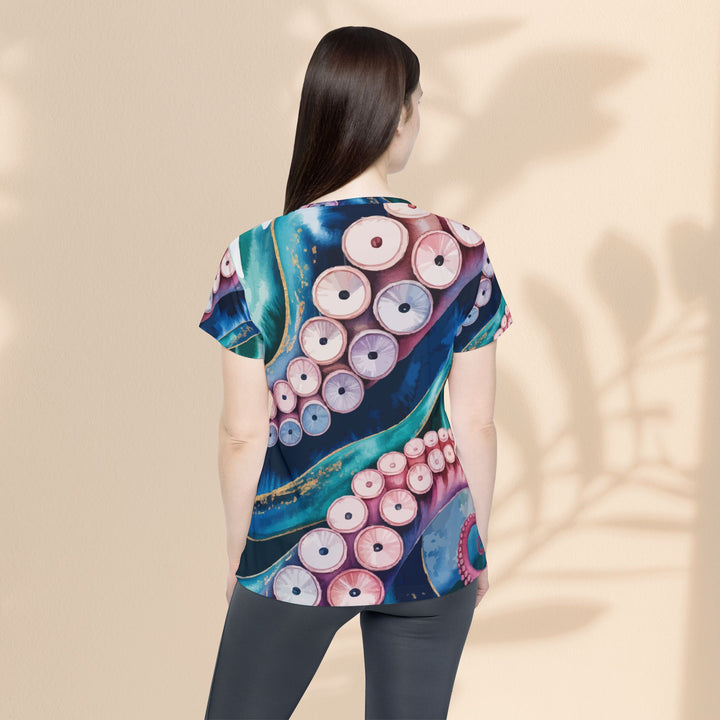 Octopus Tentacle Women's Sports Jersey — All-Over Print Marine Art Top