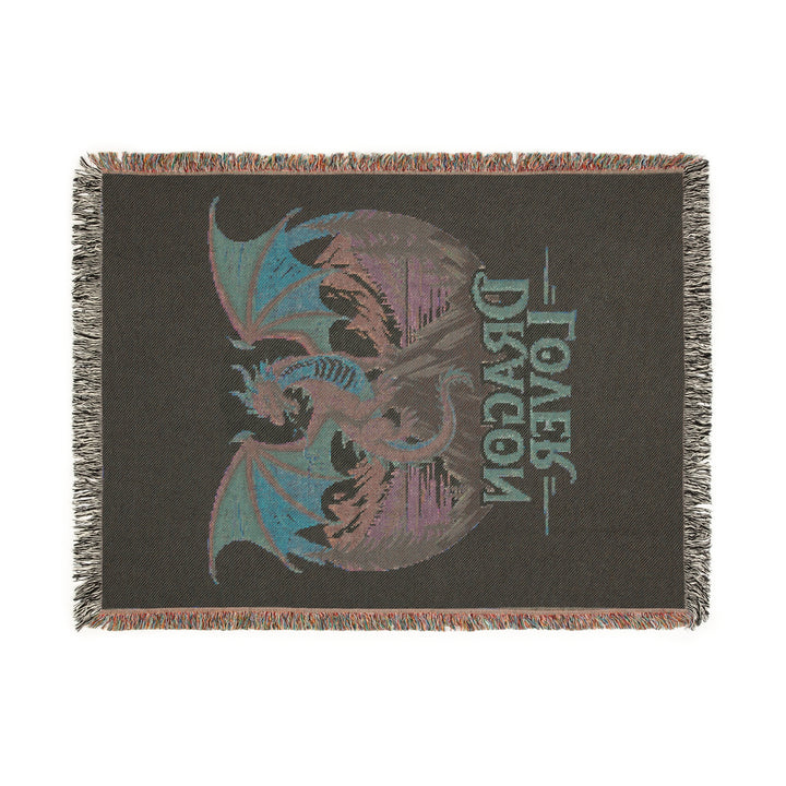 Dragon Lover Woven Blanket – Cozy Fantasy Throw, Unique Home Décor & Gift for Mythical Creature Fans