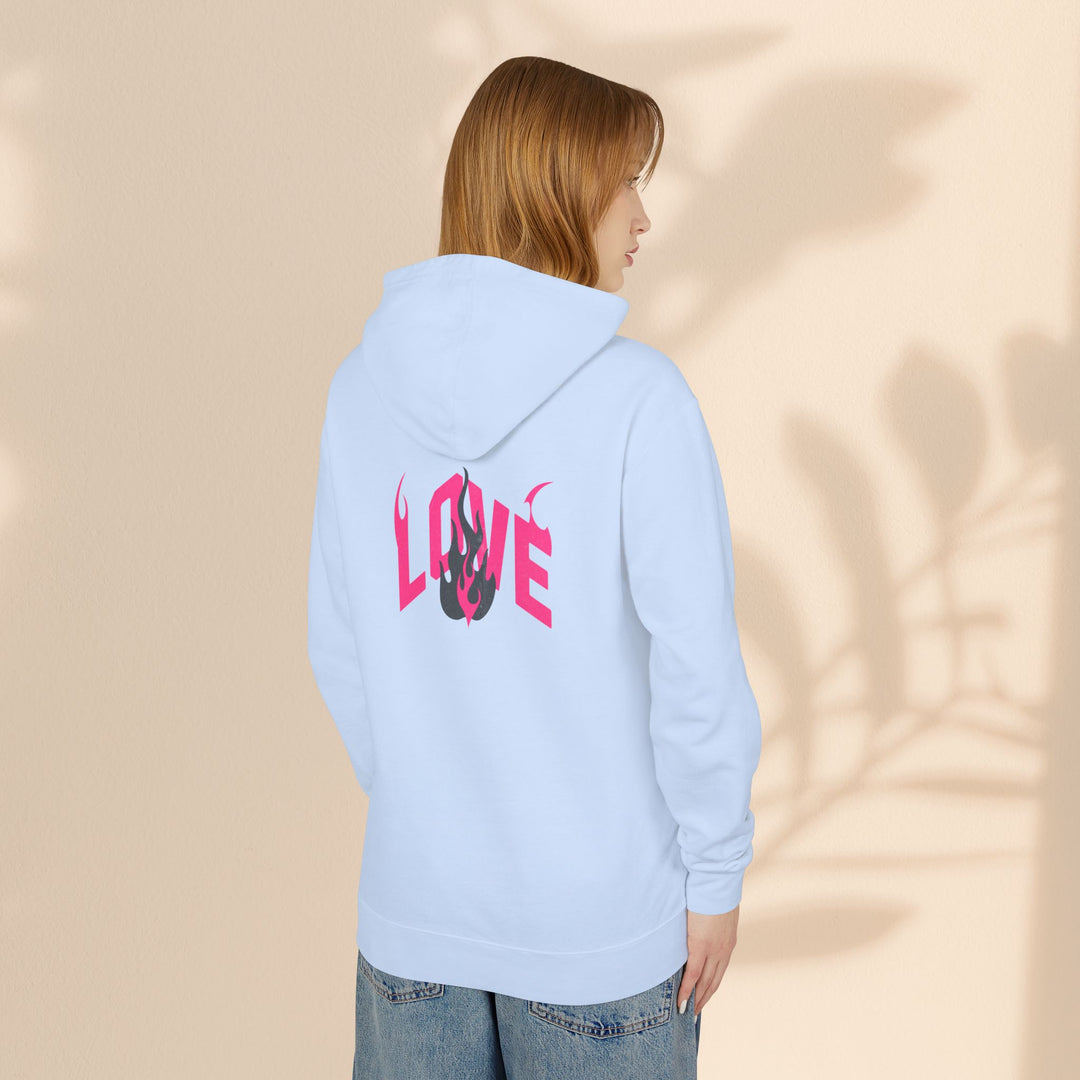 Unisex Lightweight Hooded Sweatshirt - LOVE