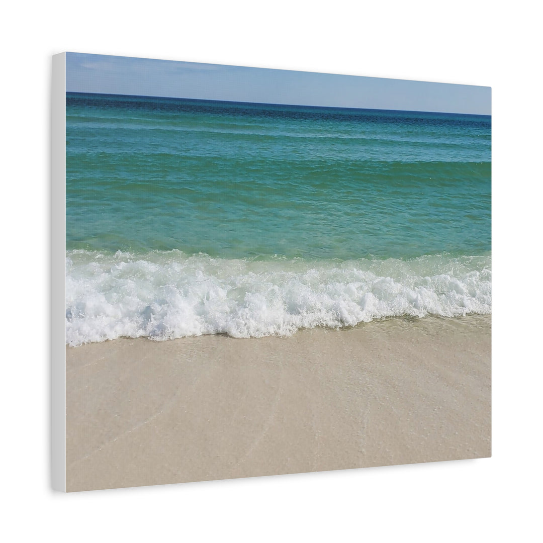 Beach Waves Matte Canvas Print – 1.25-Inch Stretched Seascape