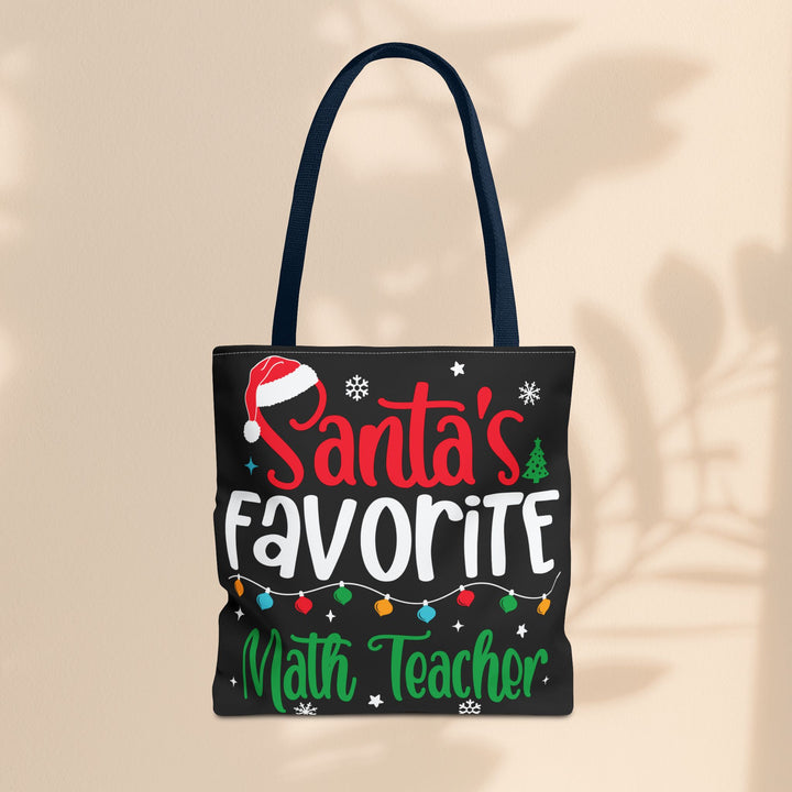 Tote Bag (AOP) - Santa's Favorite Math Teacher