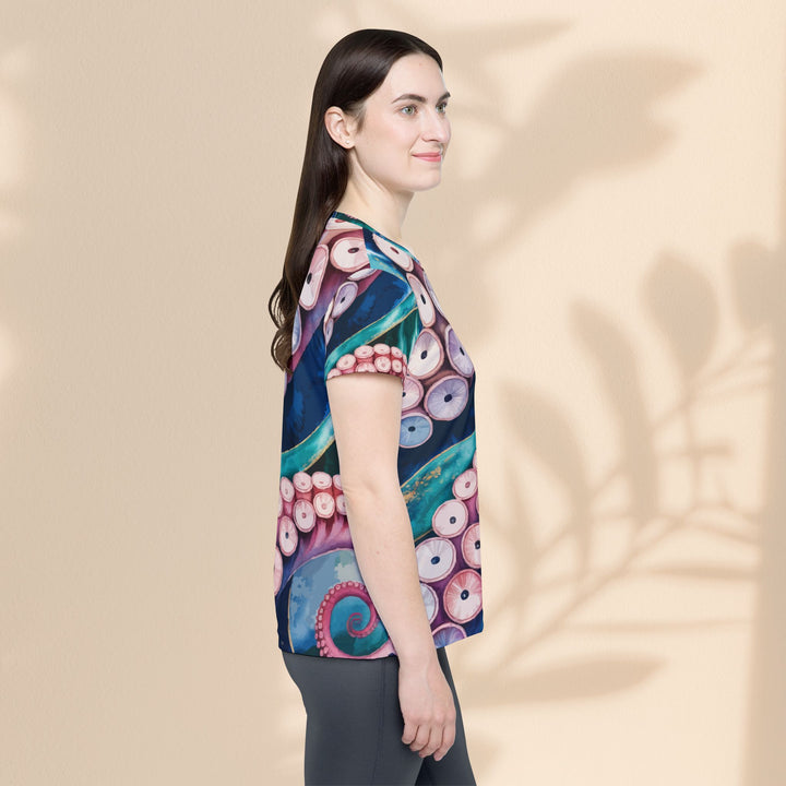 Octopus Tentacle Women's Sports Jersey — All-Over Print Marine Art Top