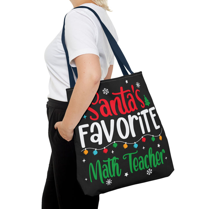 Tote Bag (AOP) - Santa's Favorite Math Teacher