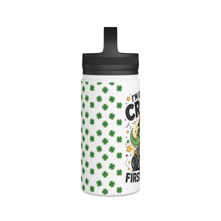 First Grade Dino-Themed Stainless Steel Water Bottle, Perfect for Kids, Back to School, First Grade, Eco-Friendly