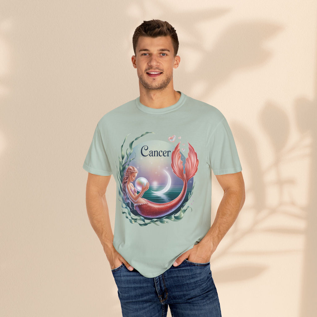 Cancer Zodiac Mermaid T-shirt, Astrology Tee, Astrological Sign Shirt, Gift for Cancer, Horoscope T-shirt, Cute Zodiac Apparel