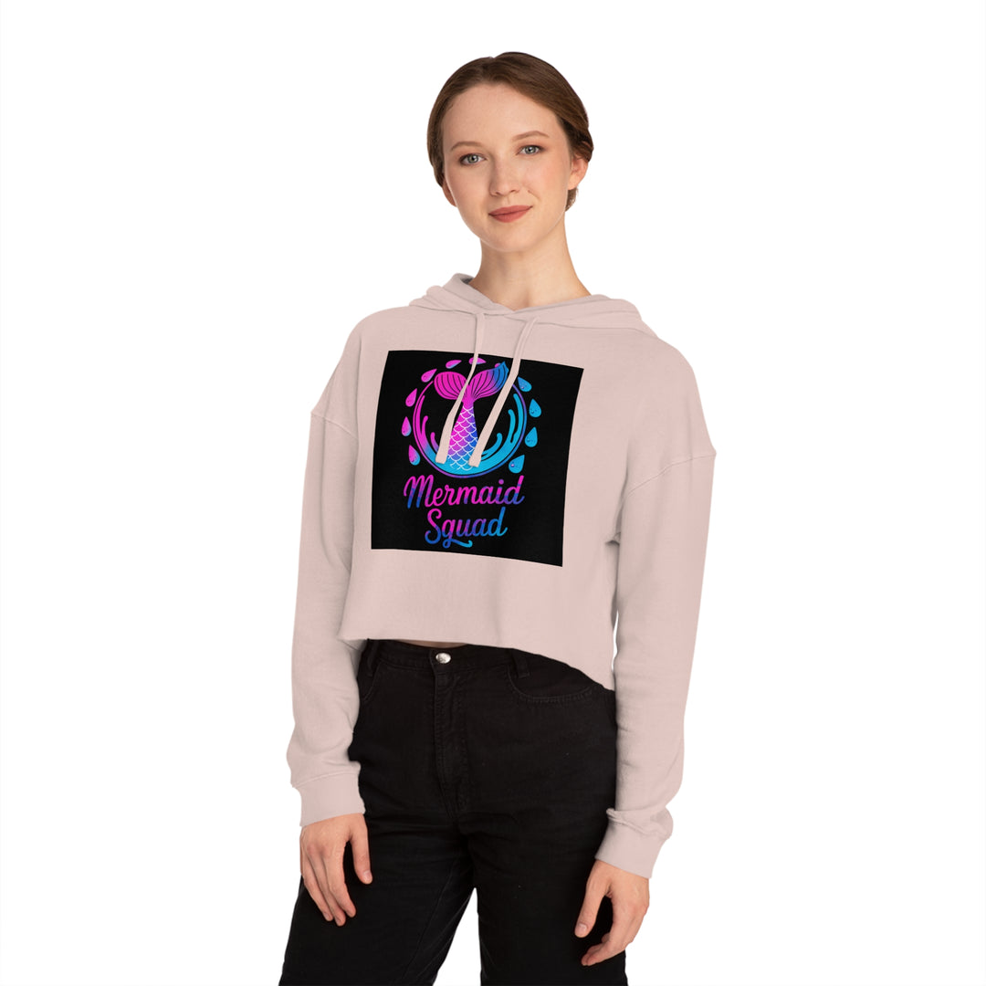 Women’s Cropped Hooded Sweatshirt - Mermaid Squad