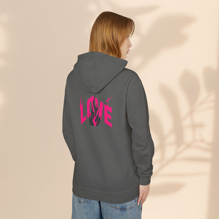 Unisex Lightweight Hooded Sweatshirt - LOVE