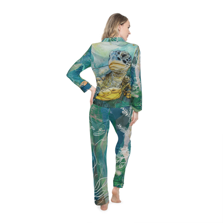 Women's Satin Pajamas — Luxe All-Over Print Sleepwear