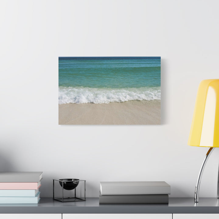 Beach Waves Matte Canvas Print – 1.25-Inch Stretched Seascape
