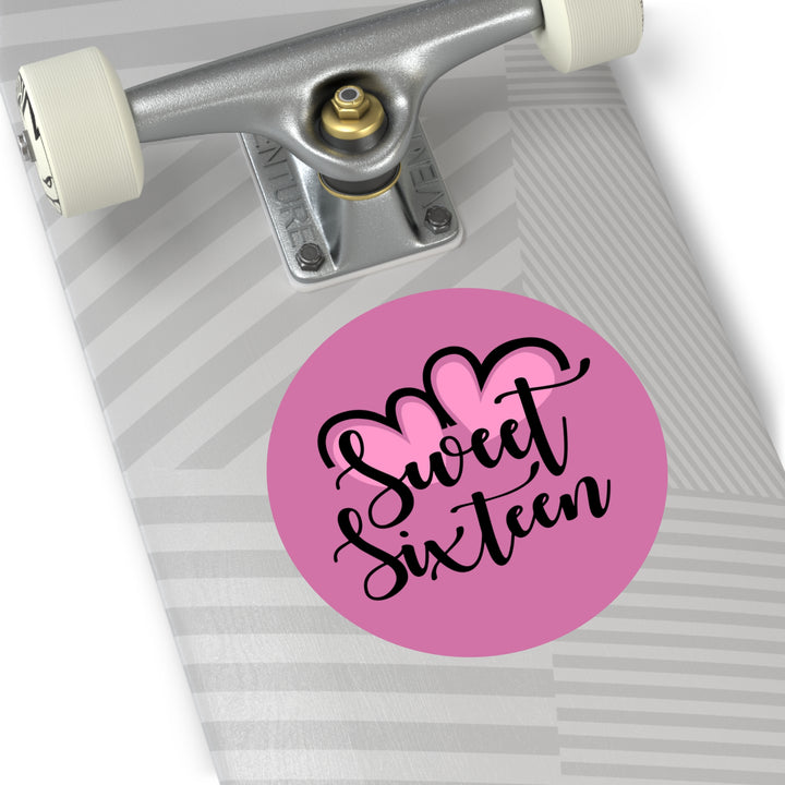 Sweet 16 Round Vinyl Stickers – Birthday Party Favors, Cute Décor & Personalized Celebration Labels