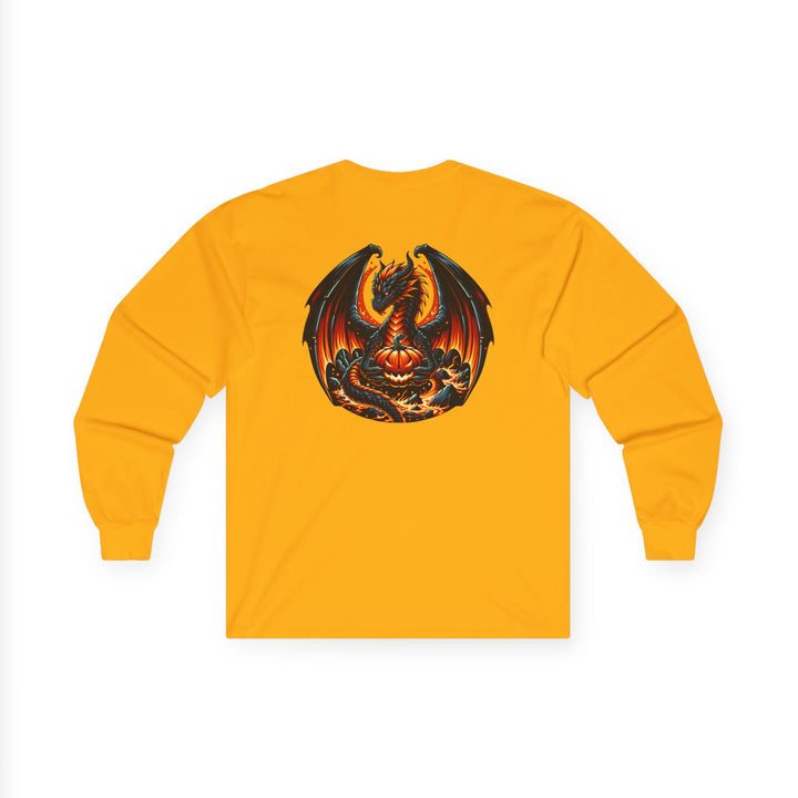 Dragon Emblem Unisex Long Sleeve Tee, Casual Streetwear, Gift for Fantasy Lovers, Halloween Apparel, Geek Culture Shirt, Cozy Graphic Tee