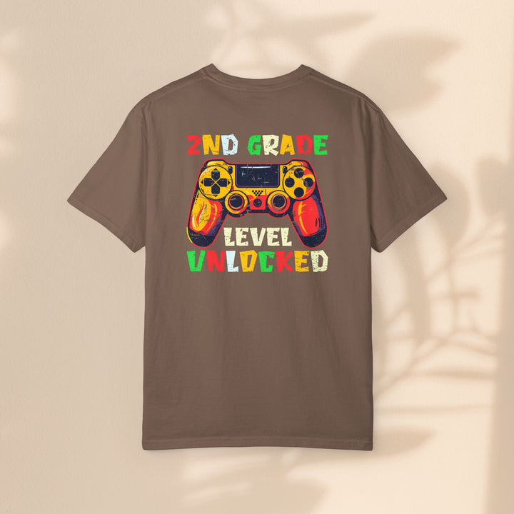 Fun Gamer T-Shirt, 2nd Grade Level Unlocked Shirt, Kids Gaming Apparel, Back to School Gift, Video Game Fan Tee