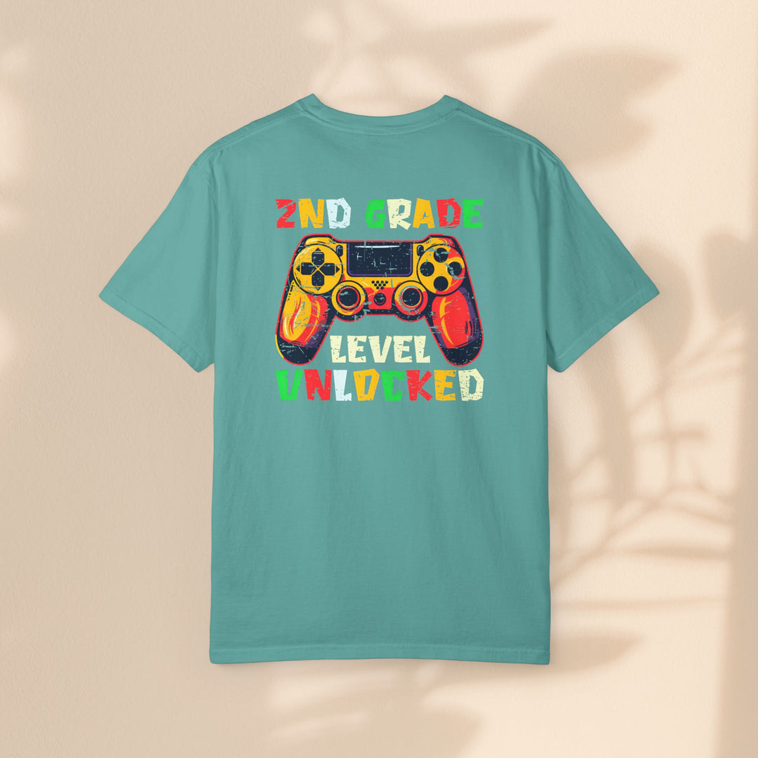 Fun Gamer T-Shirt, 2nd Grade Level Unlocked Shirt, Kids Gaming Apparel, Back to School Gift, Video Game Fan Tee