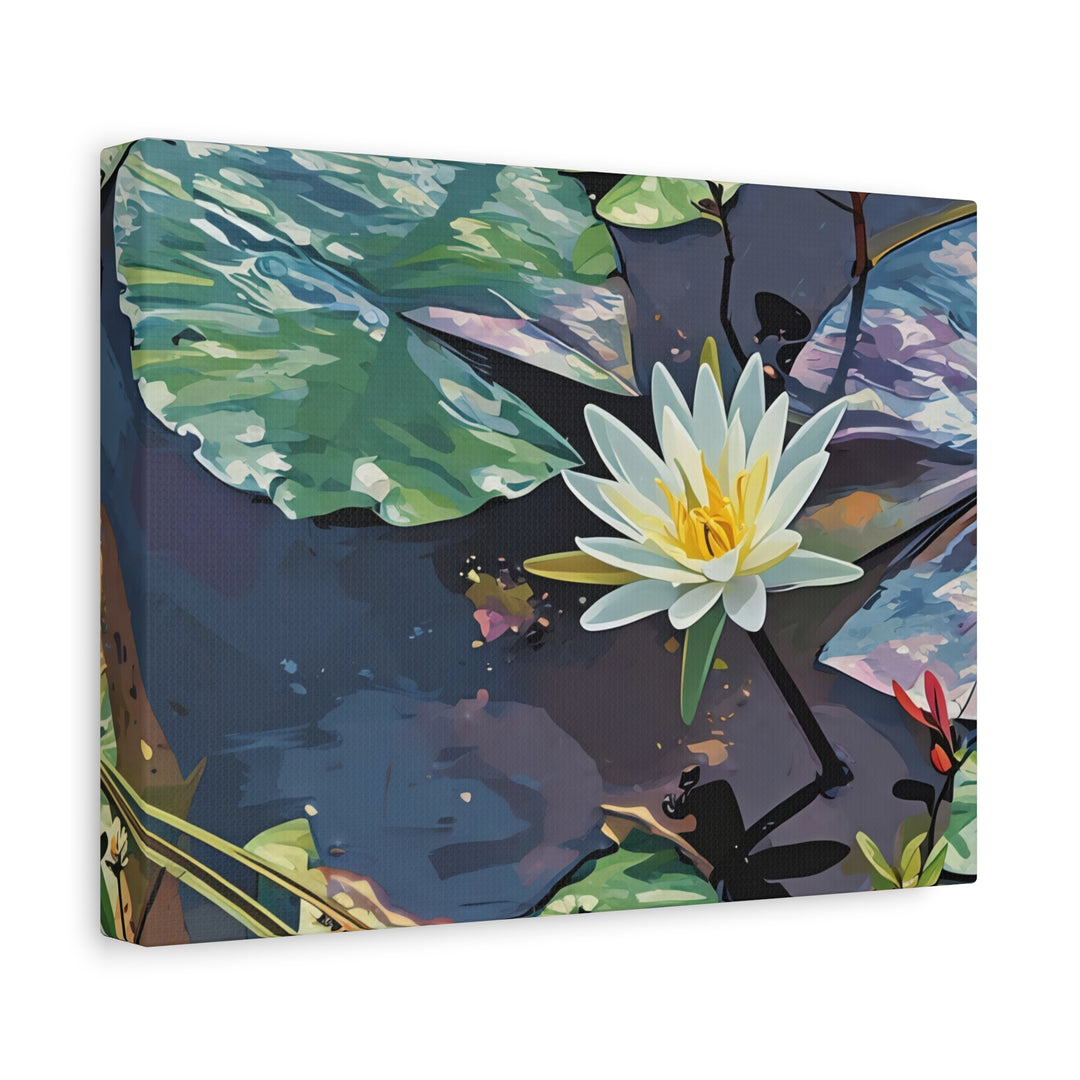 Water Lily Canvas Art Print – Nature Wall Décor
