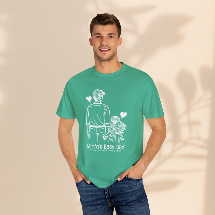 World's Best Dad - Eco-Friendly Unisex Garment-Dyed T-Shirt - Casual Style for Everyday Wear