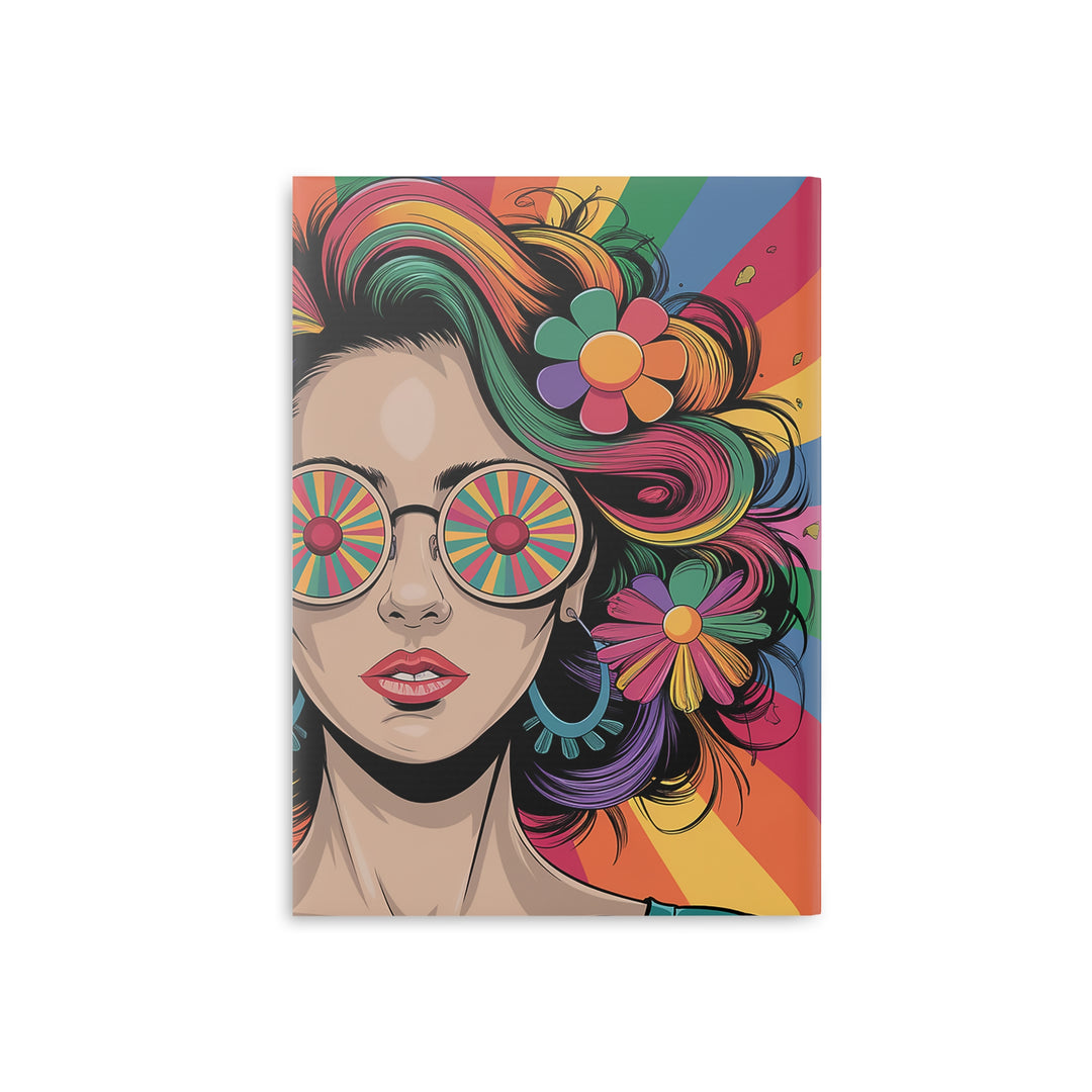 Hardcover Notebook with Puffy Covers - Hippie Girls