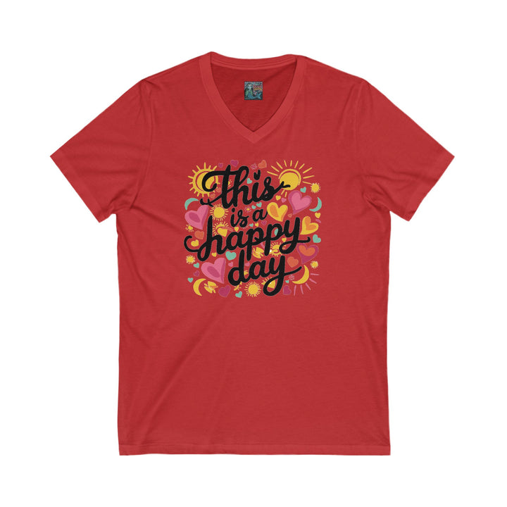 V-Neck Tee - Happy Day Design