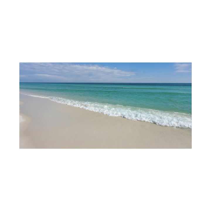 Beach Shoreline Matte Canvas Print – Tranquil Ocean Wall Art