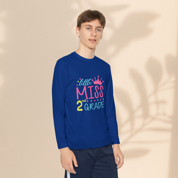 Youth Long Sleeve Birthday Tee, Kids' Birthday Shirt, Little Miss 2nd Grade Top, Tween Long Sleeve Shirt, Fun Celebration Apparel