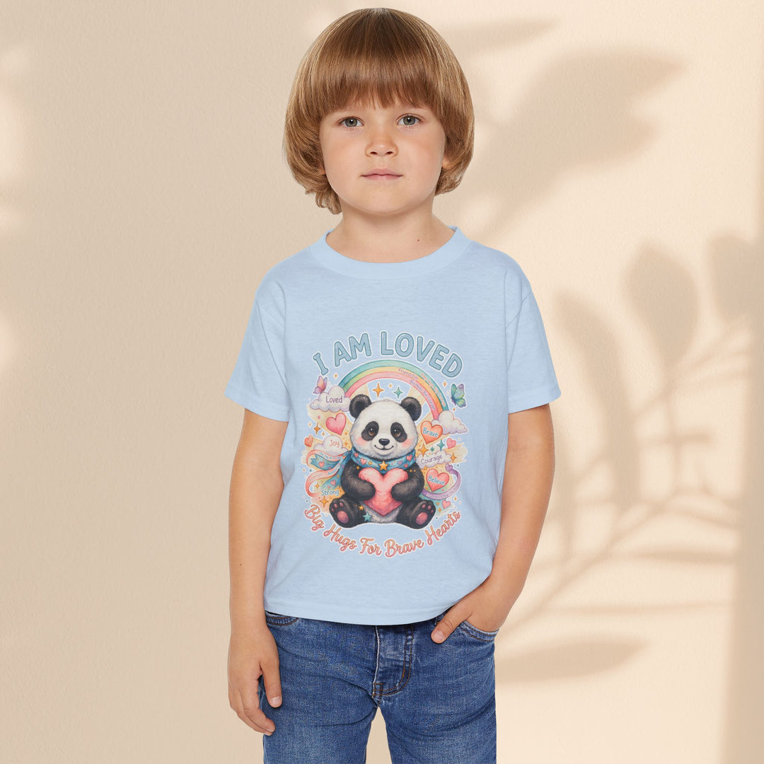 I Am Loved Panda Rainbow Toddler T-Shirt