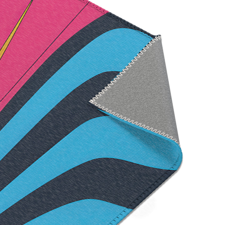 Vibrant Area Rug with Retro Sunburst Design, Hope Rising