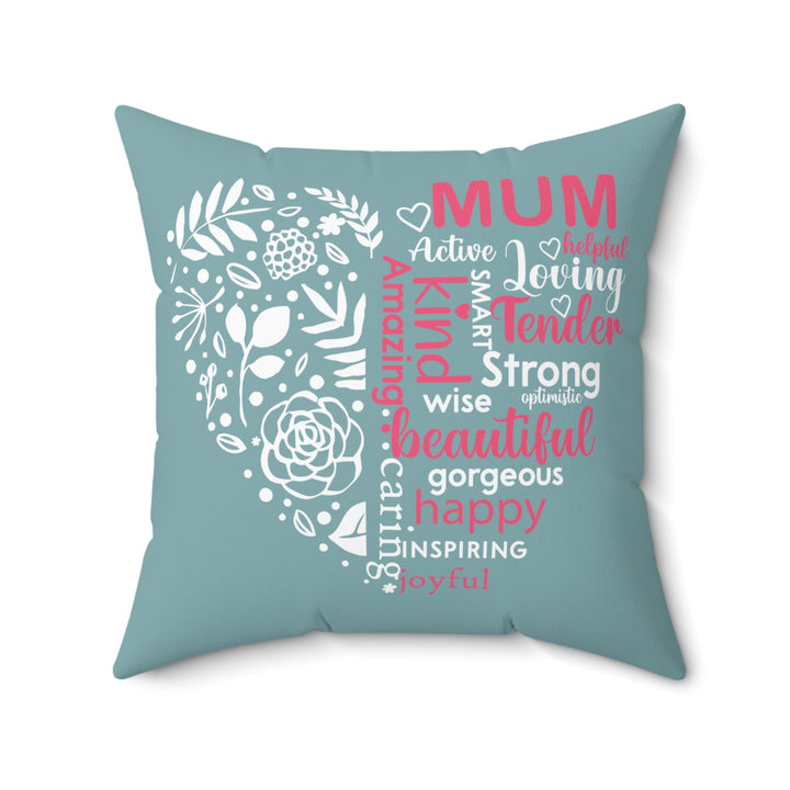 Inspirational Love Mum Pillow | Heart-Shaped Décor for Mother's Day