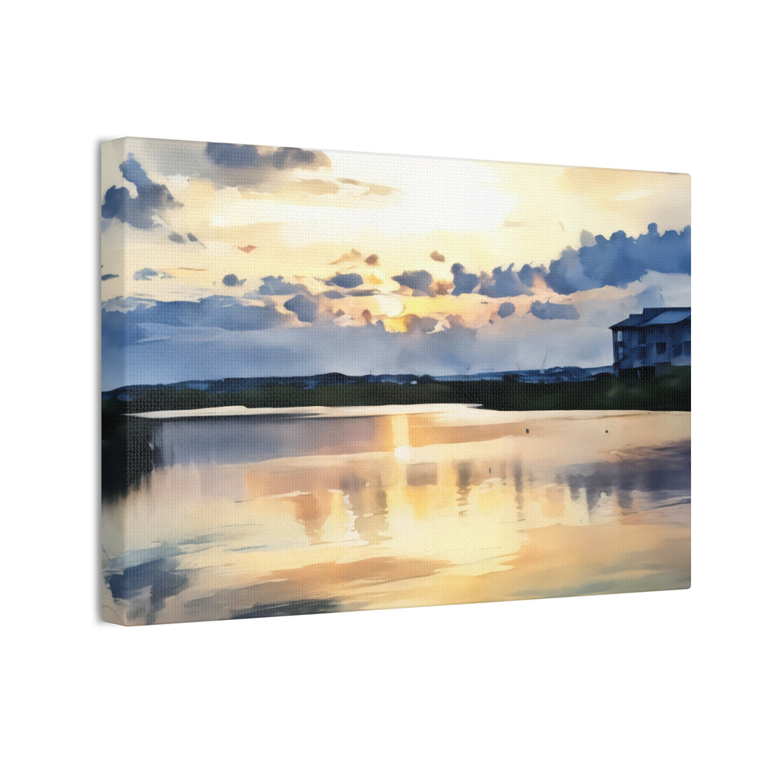 Serene Sunset Landscape Canvas Wall Art