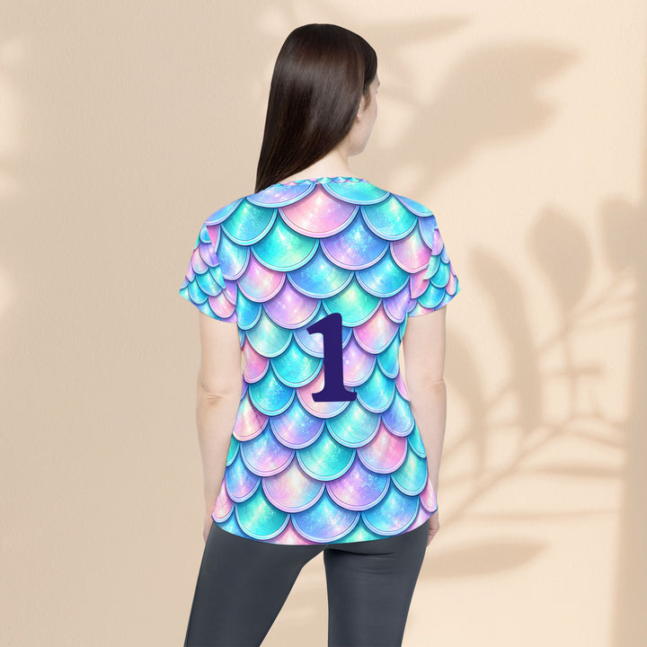 Custom Mermaid Scale Team Jersey – Women’s Athletic Shirt