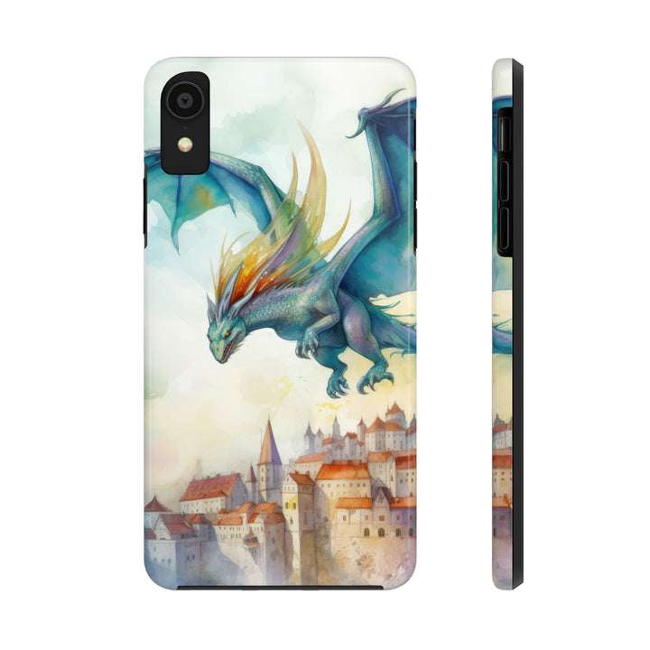 Tough Phone Cases - Dragon Over City