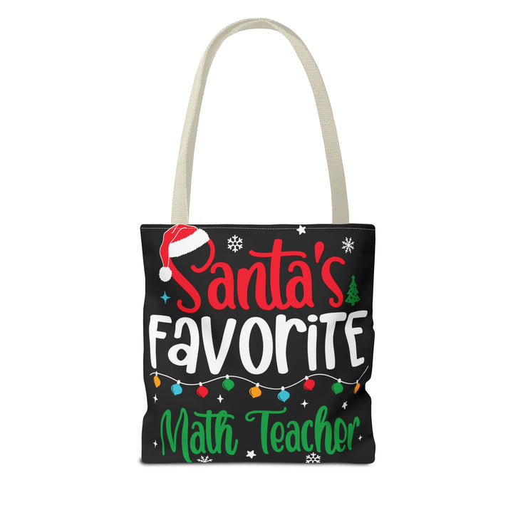 Tote Bag (AOP) - Santa's Favorite Math Teacher