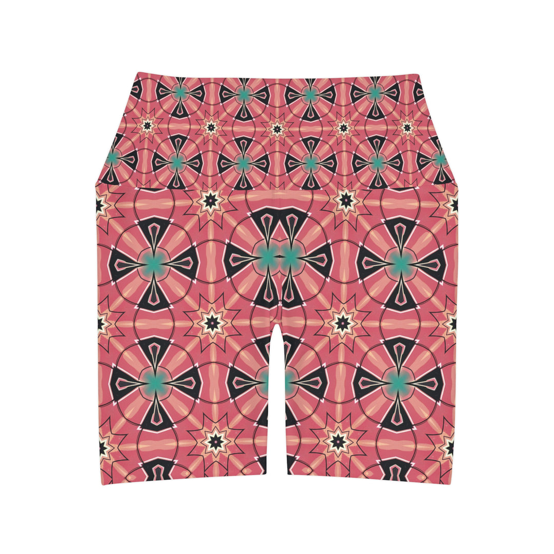 High Waisted Yoga Shorts - Mystic Circles