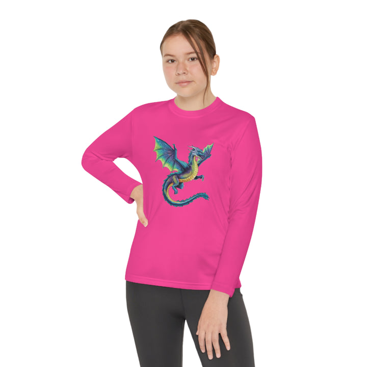 Youth Long Sleeve Competitor Tee - Electric Dragon