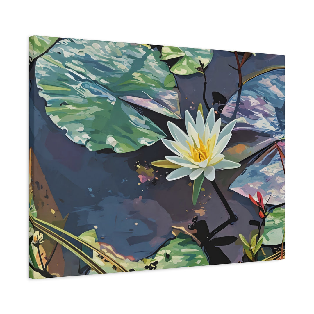 Water Lily Canvas Art Print – Nature Wall Décor