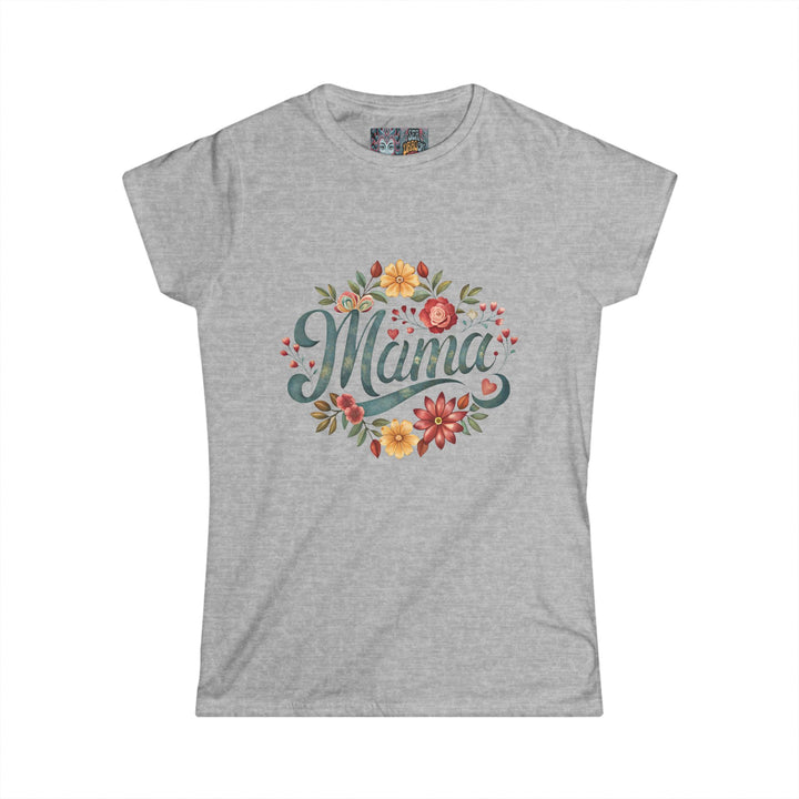 Mama Floral Women's Softstyle Tee - Perfect Gift for Moms