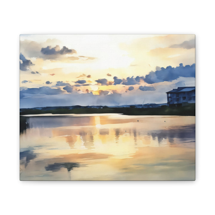 Serene Sunset Landscape Canvas Wall Art