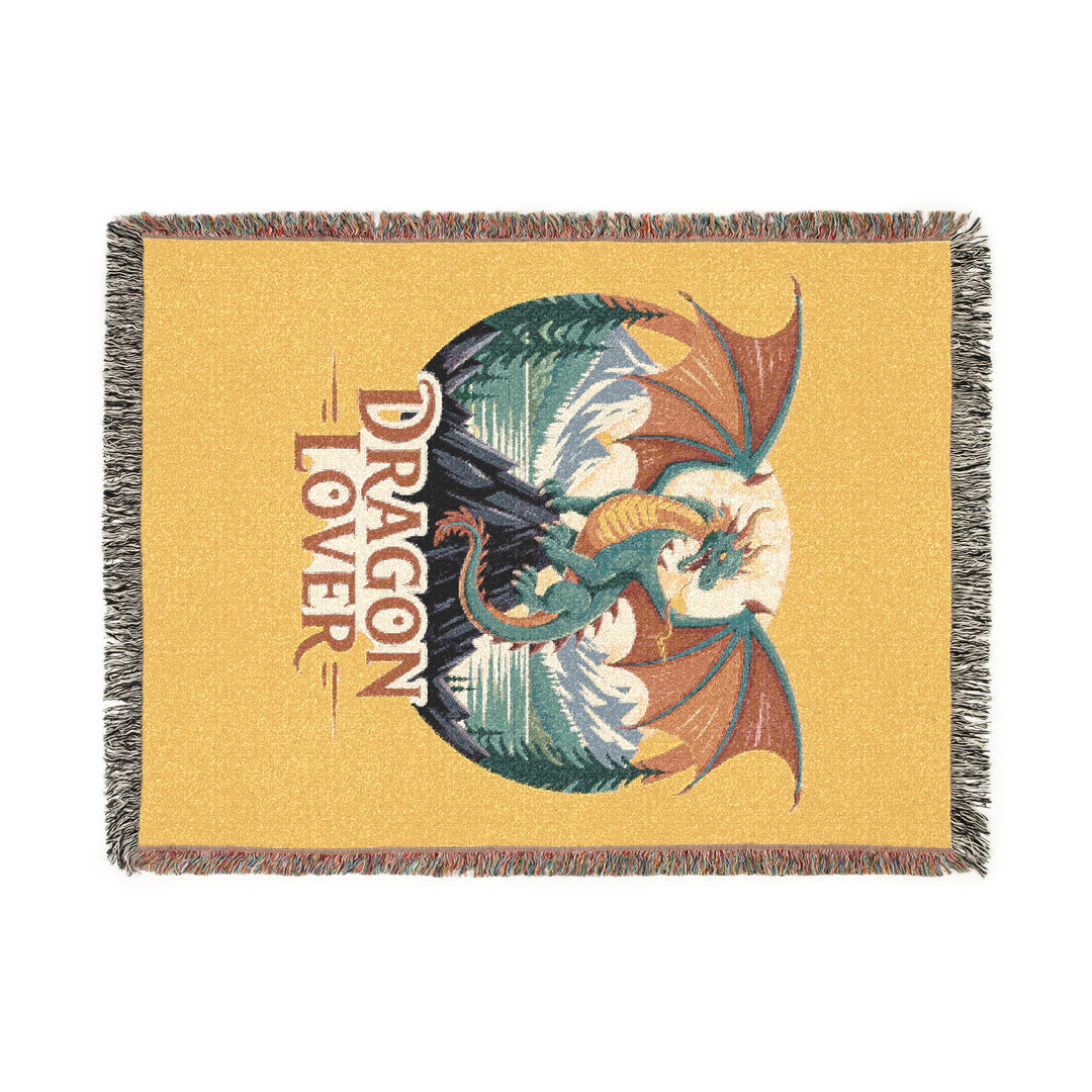 Dragon Lover Woven Blanket – Cozy Fantasy Throw, Unique Home Décor & Gift for Mythical Creature Fans