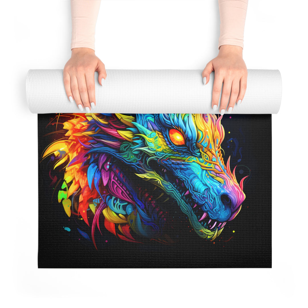 Foam Yoga Mat - Neon Dragon