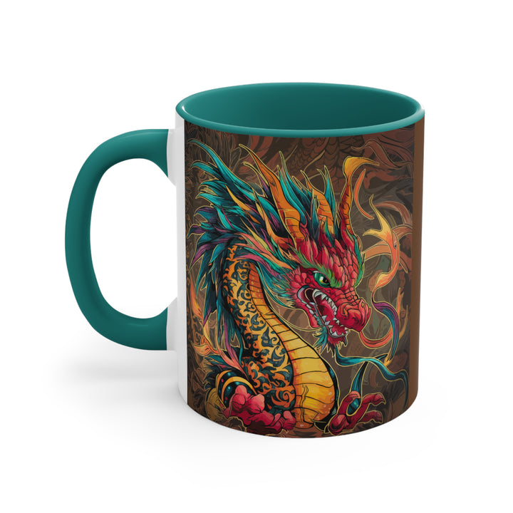 11oz Accent Mug - Fire Dragon