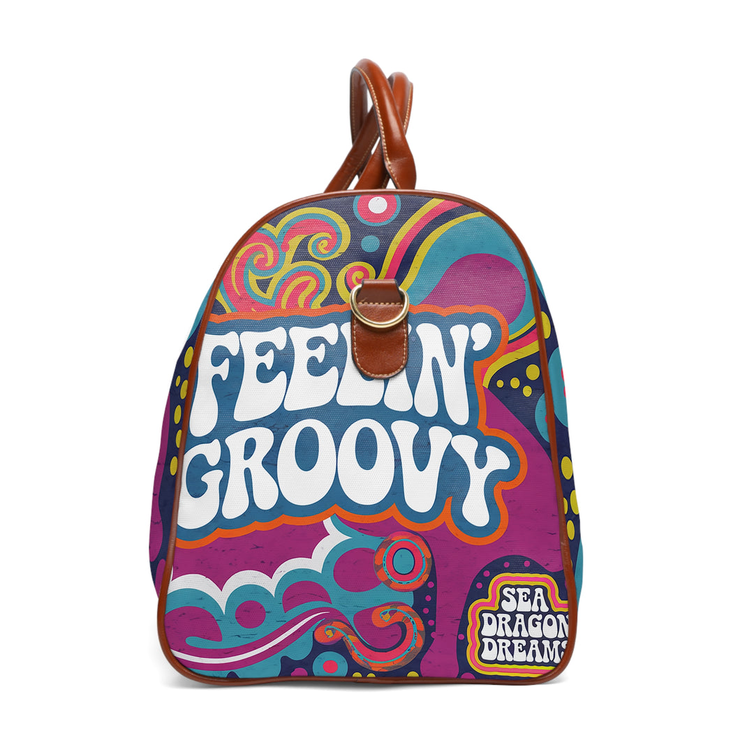 Waterproof Travel Bag - 'Feelin' Groovy' Weekender for Adventurers