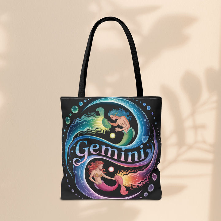 Gemini Zodiac Tote Bag - Colorful Astrology Bag, Gift for Astrology Lovers, AOP Tote for Geminis, Horoscope Design, Birthday Gift