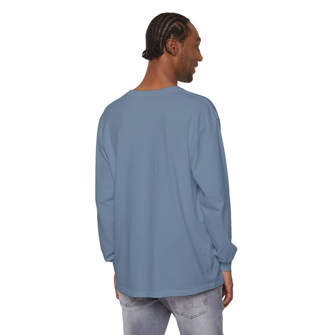 Unisex Garment-dyed Long Sleeve T-Shirt - Eating Christmas Cookies For Two