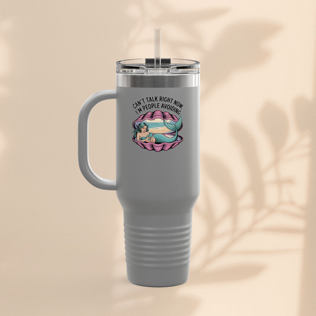 Fun Insulated Travel Mug for Introverts, 40oz People Avoiding Tumbler