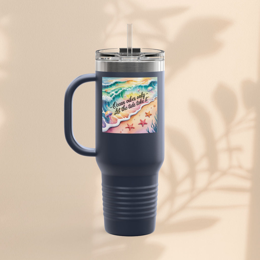 Ocean Vibes Insulated Travel Mug, 40oz