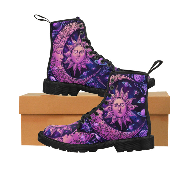 Women's Canvas Boots - Purple Moon